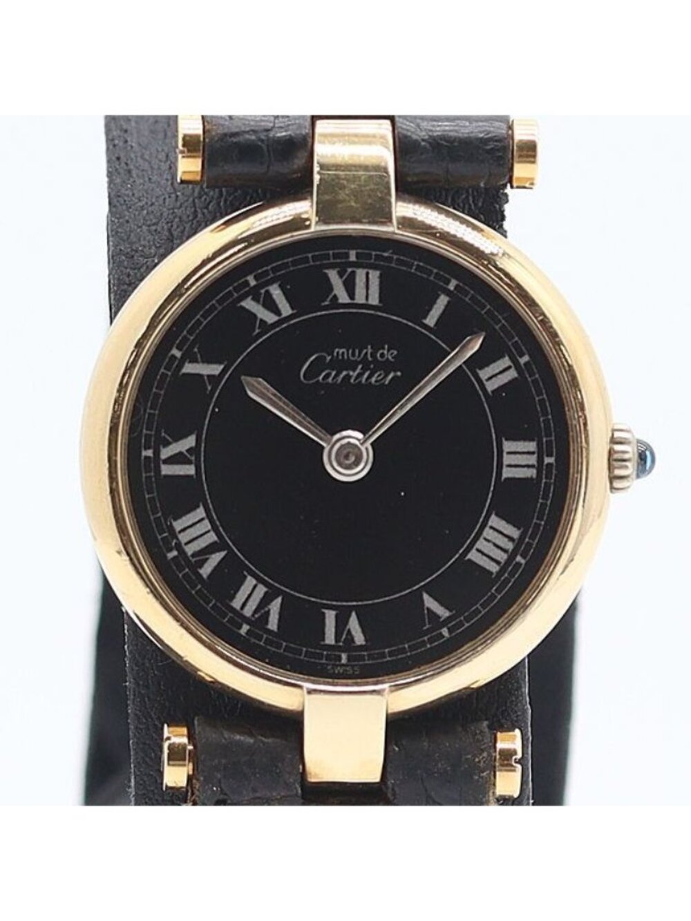 Cartier Must Line Vendome Black Dial Watch